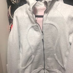 Limited edition sparkle white and pink scuba hoodie.  Size 12.